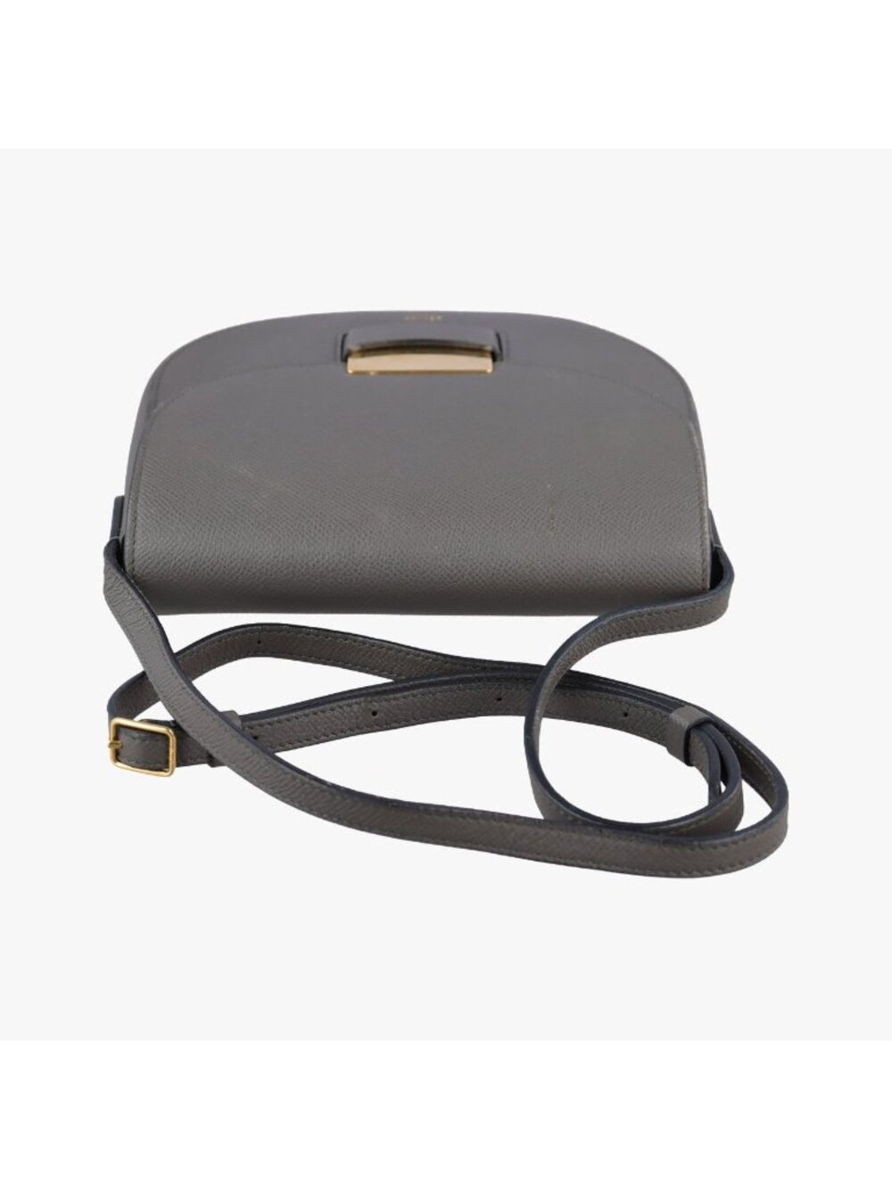 ★SOLD★ Celine Trotter Compact Gray Leather Messenger Bag - Picture 8 of 15